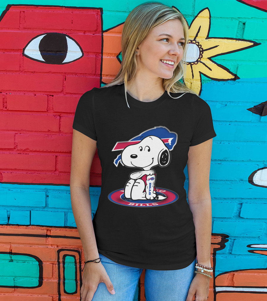 Snoopy Buffalo Bills Nfl Peanuts Collaboration T-Shirt