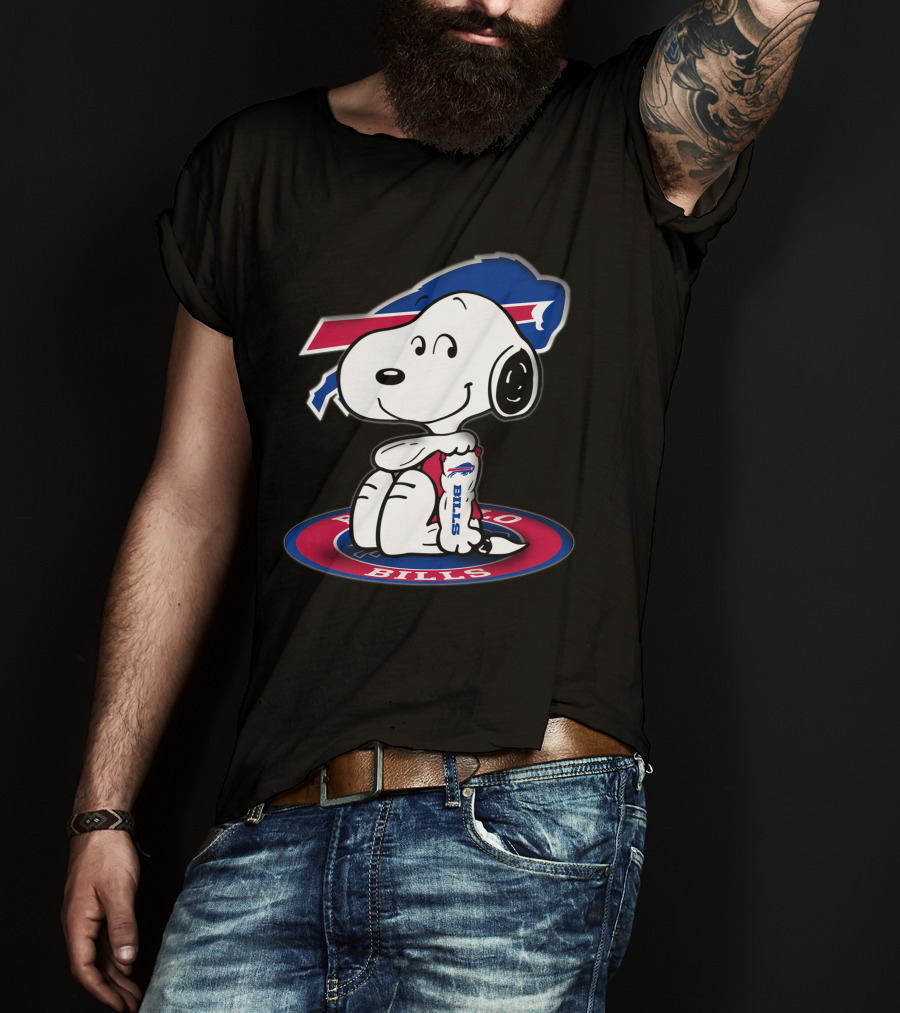 Snoopy Buffalo Bills Nfl Peanuts Collaboration T-Shirt