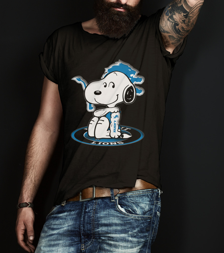 Snoopy Detroit Lions Football Peanuts Nfl Team T-Shirt
