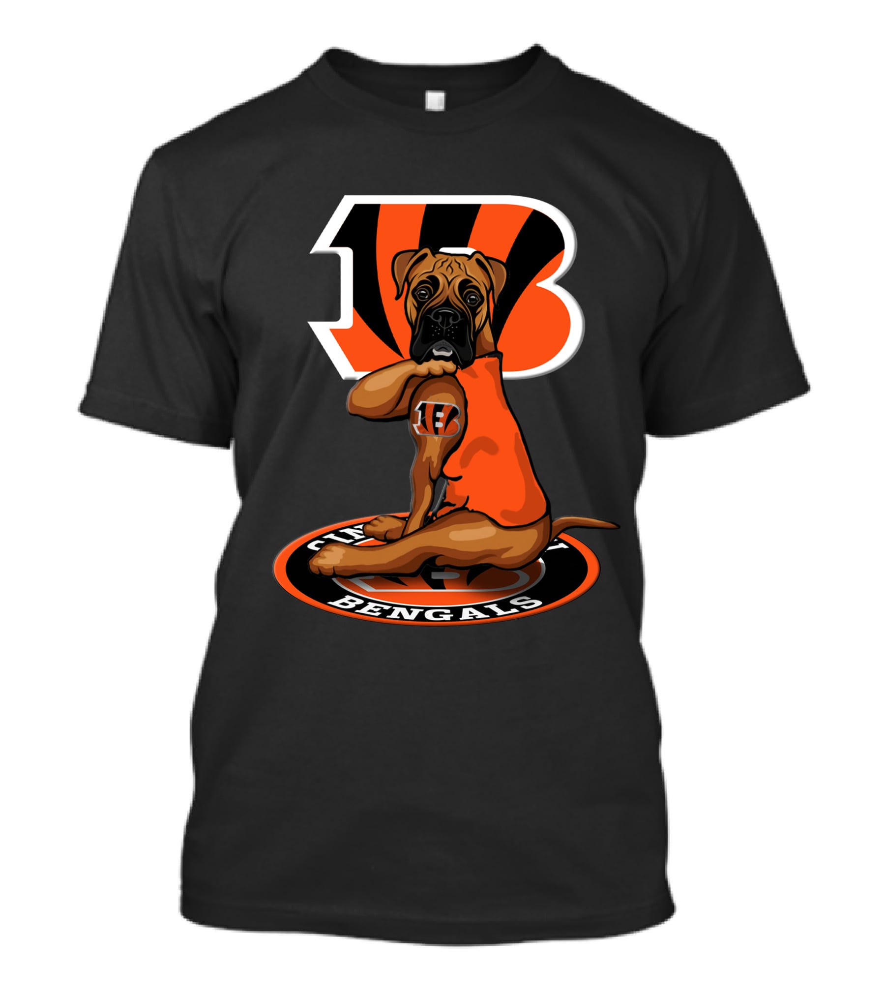 Cincinnati Bengals Dog Logo Football Team T-Shirt