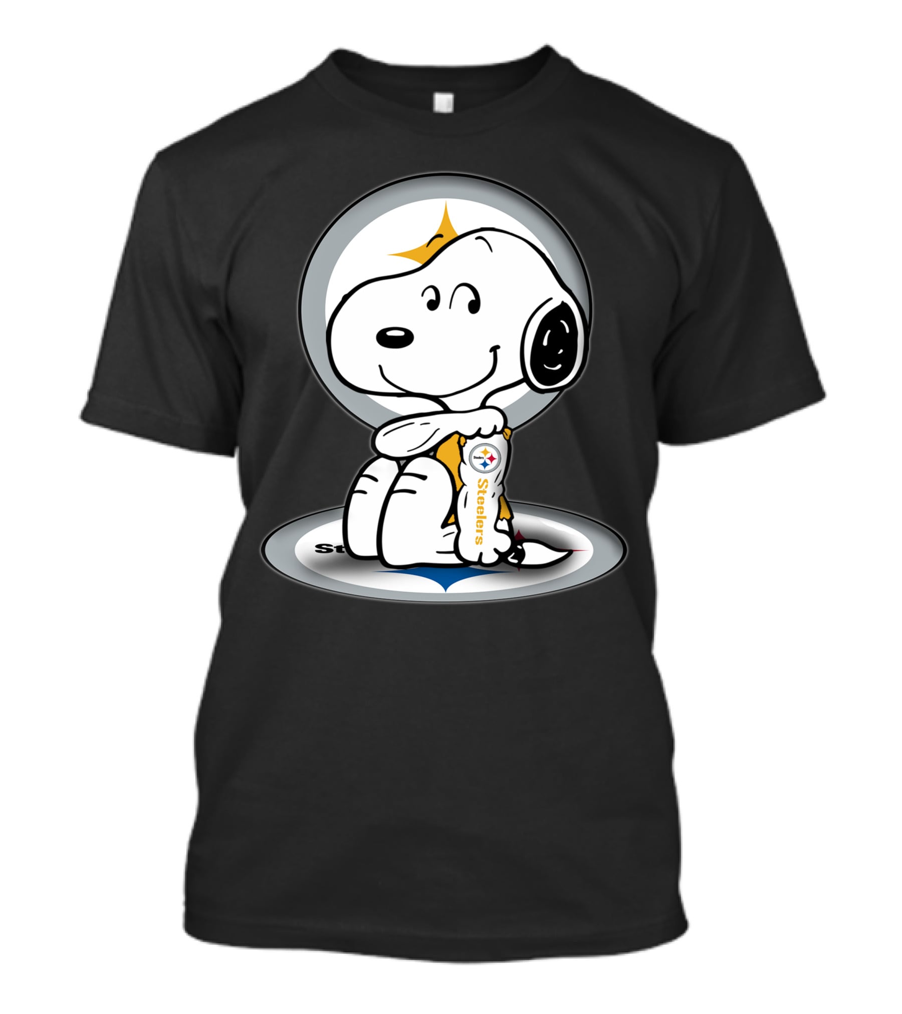 Snoopy Holding Pittsburgh Steelers Football T-Shirt