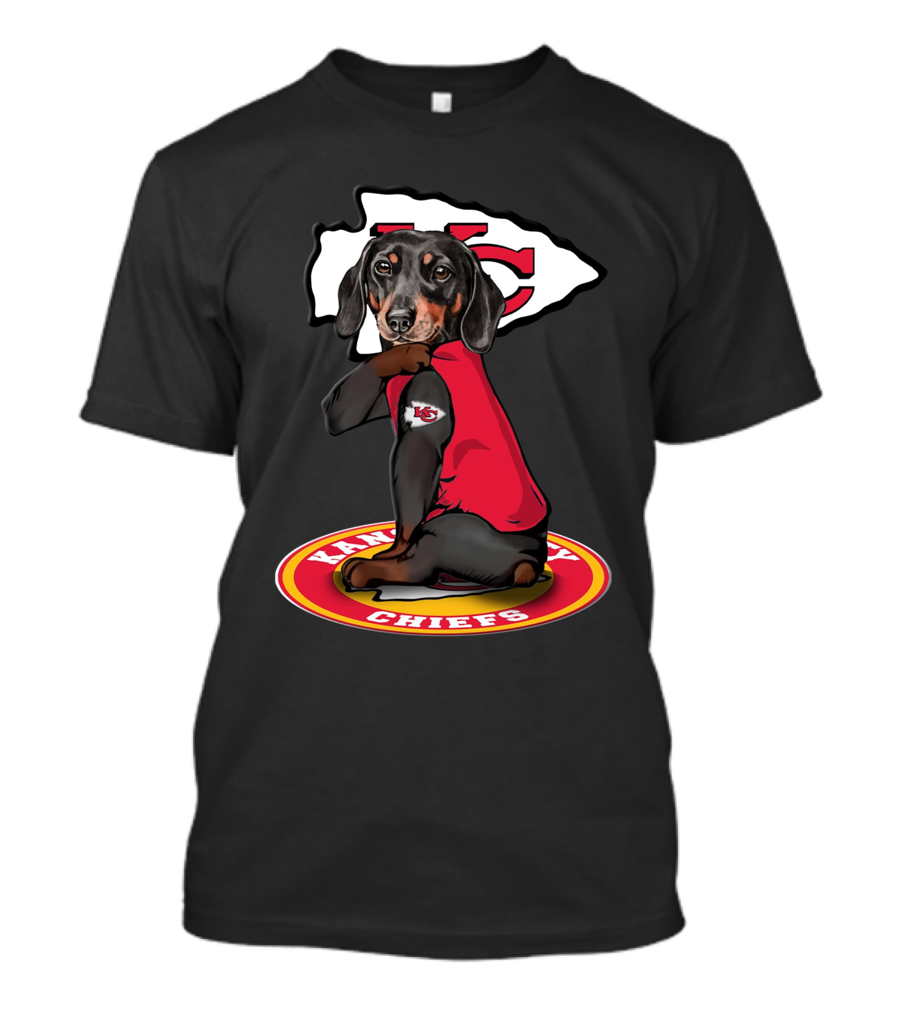 Kansas City Chiefs Dachshund Nfl Fan Gear T-Shirt