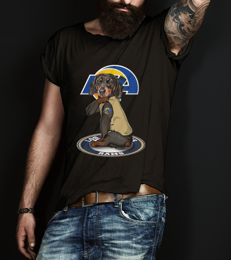 Los Angeles Rams Dachshund Dog T-Shirt