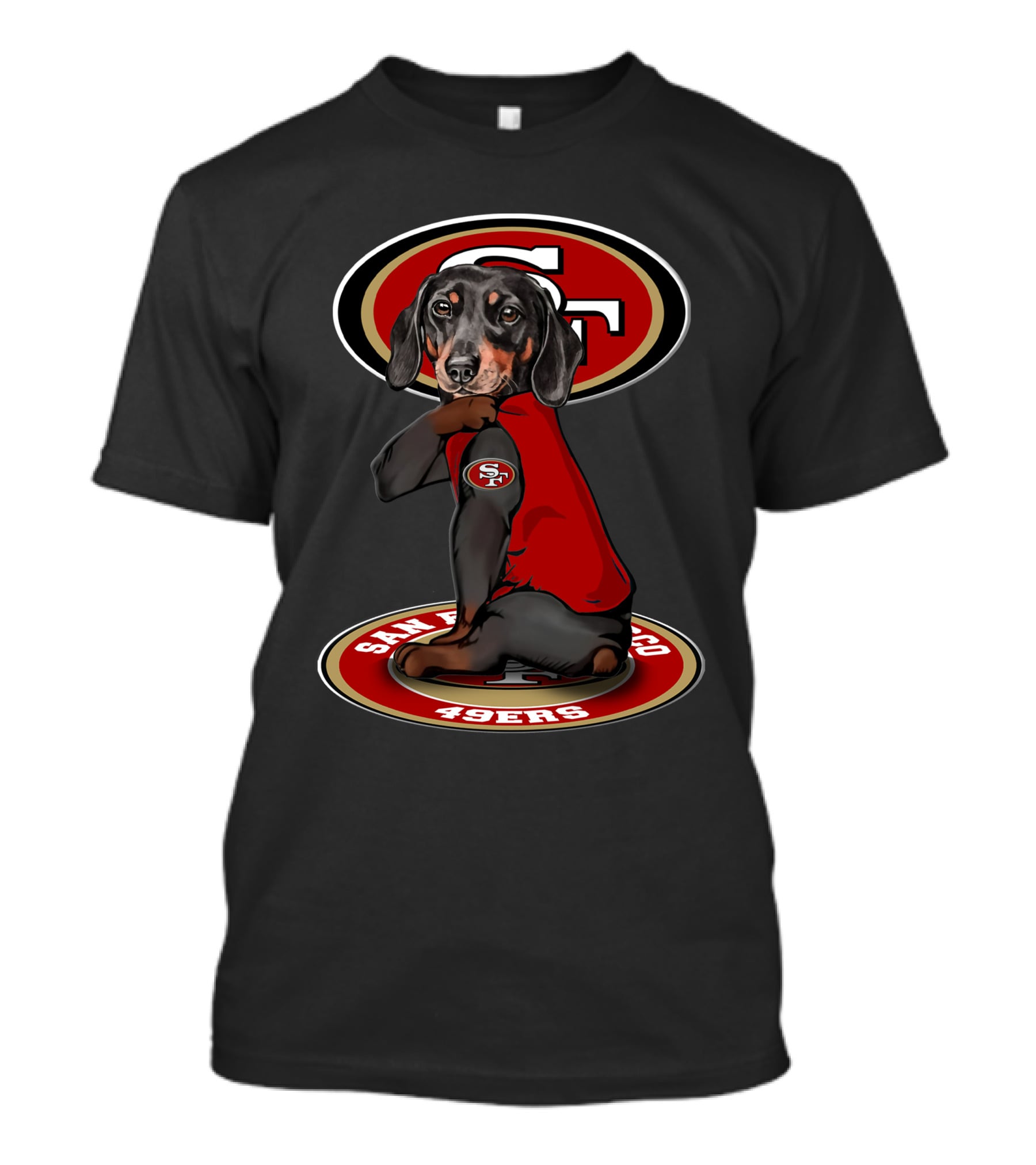 San Francisco 49ers Dachshund Dog Mascot T-Shirt