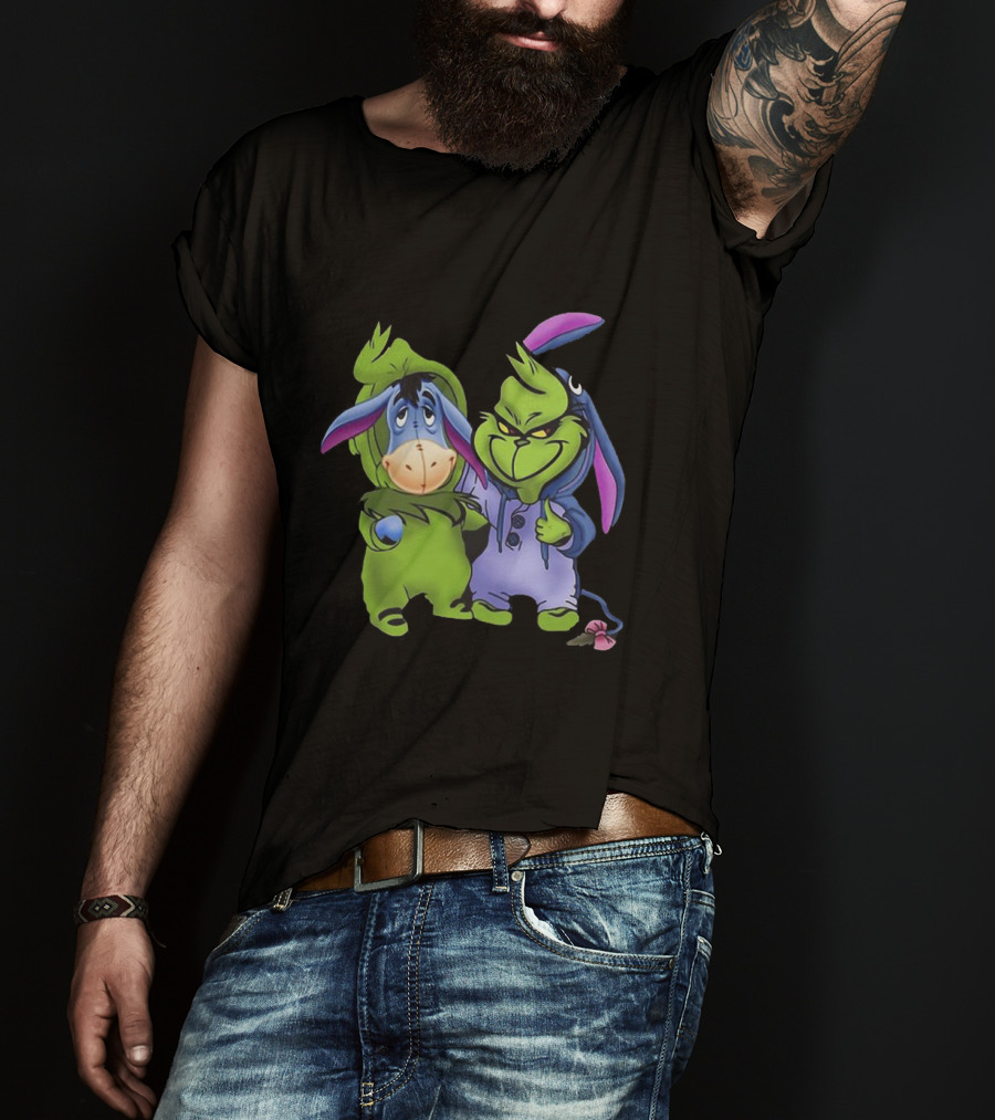 Eeyore And Grinch Crossover Costume Characters T-Shirt