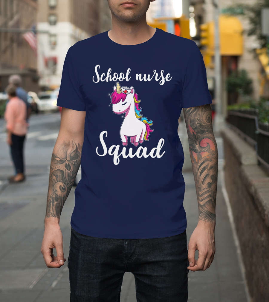 School Nurse Squad Unicorn T-Shirt
