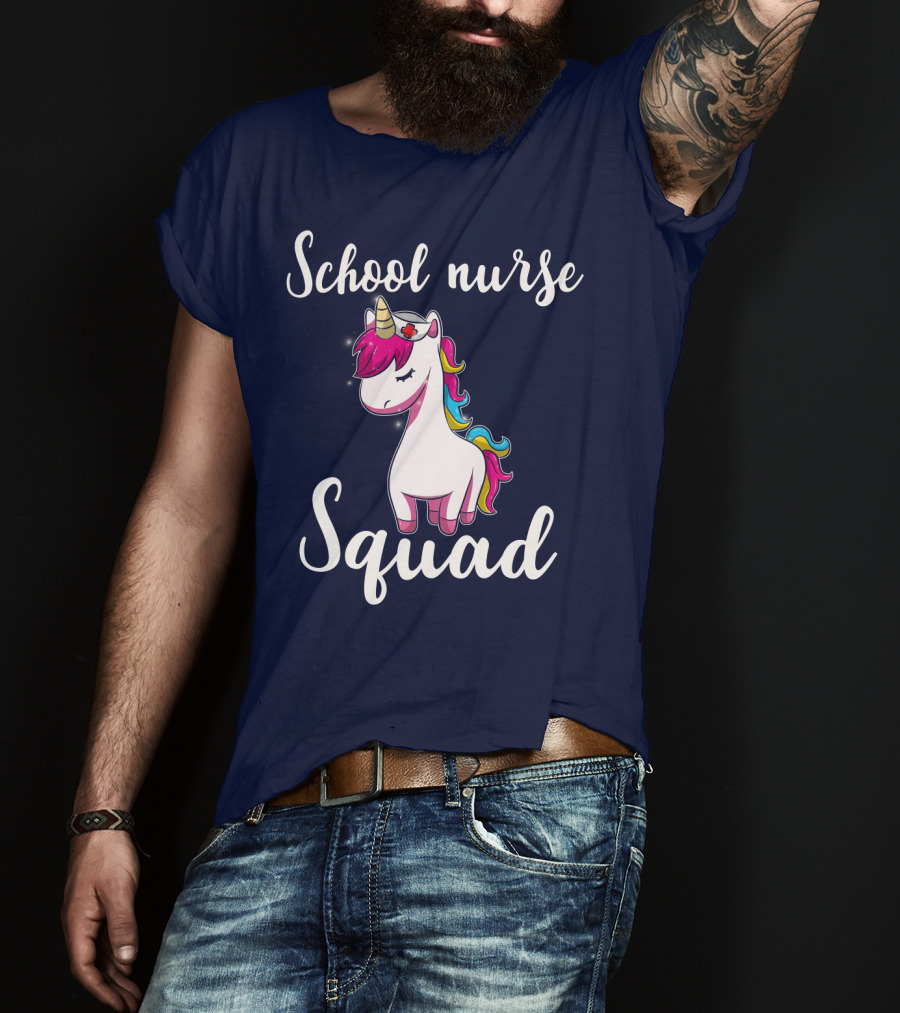 School Nurse Squad Unicorn T-Shirt