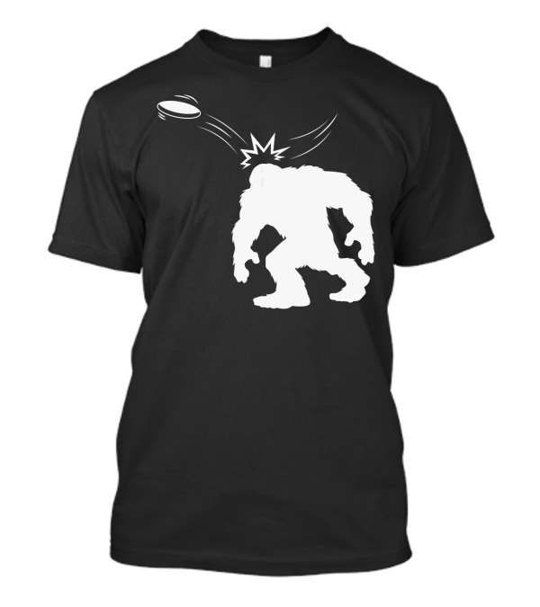 Bigfoot Hit By Disc Golf Frisbee Game T-Shirt