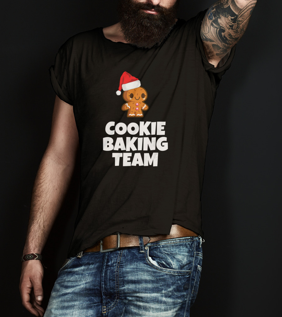 Cookie Baking Team Gingerbread Santa Hat T-Shirt