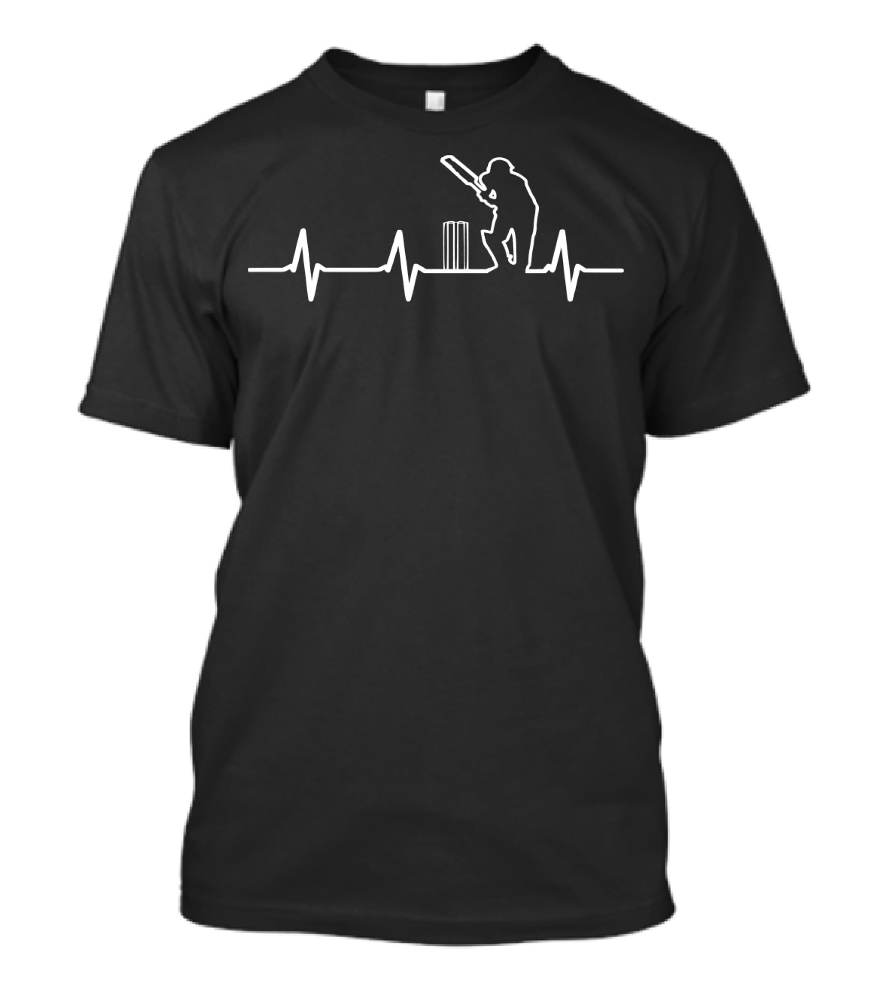 Cricket Coolest Cricket Heartbeat Batsman T-Shirt