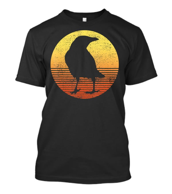 Crow Bird Lover Raven Sunset T-Shirt