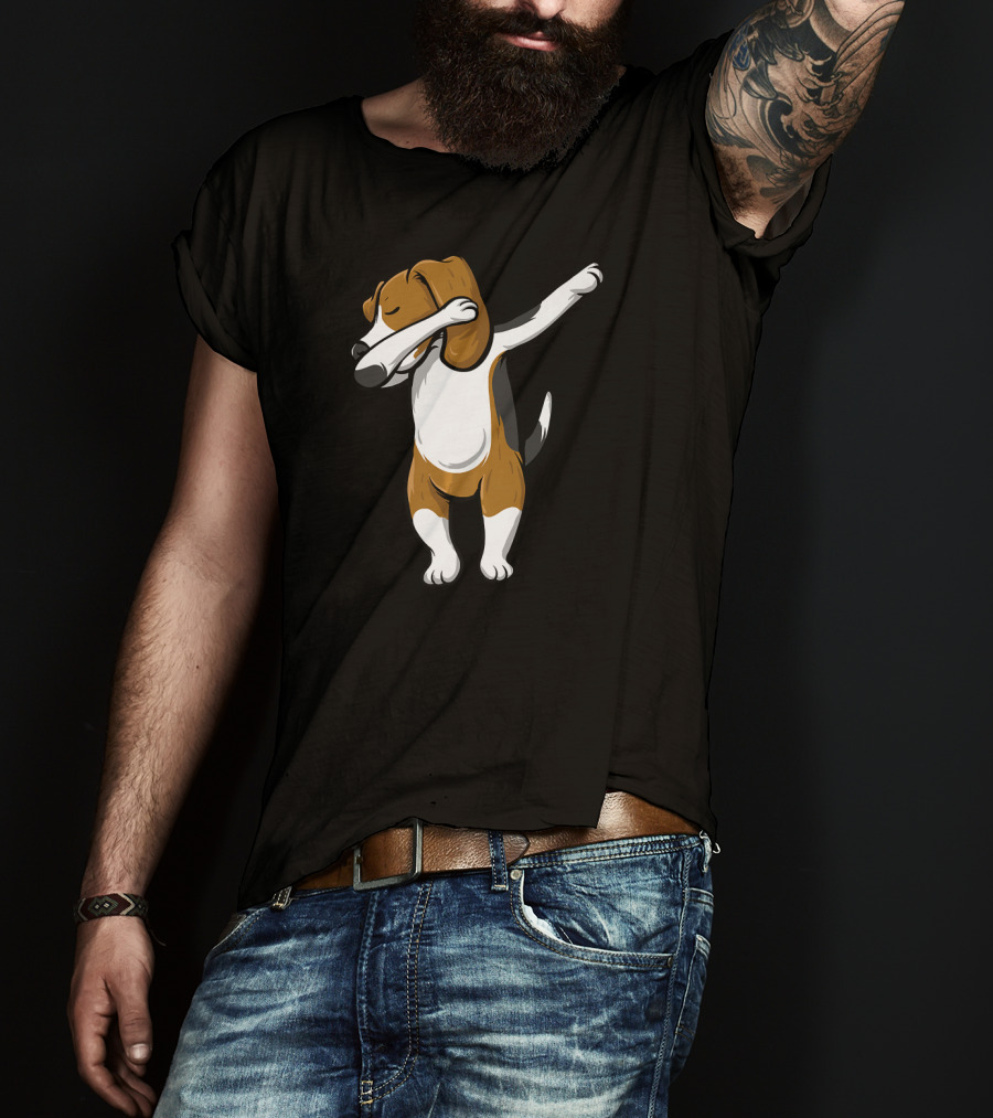 Dabbing Beagle Dog Cartoon Pose T-Shirt