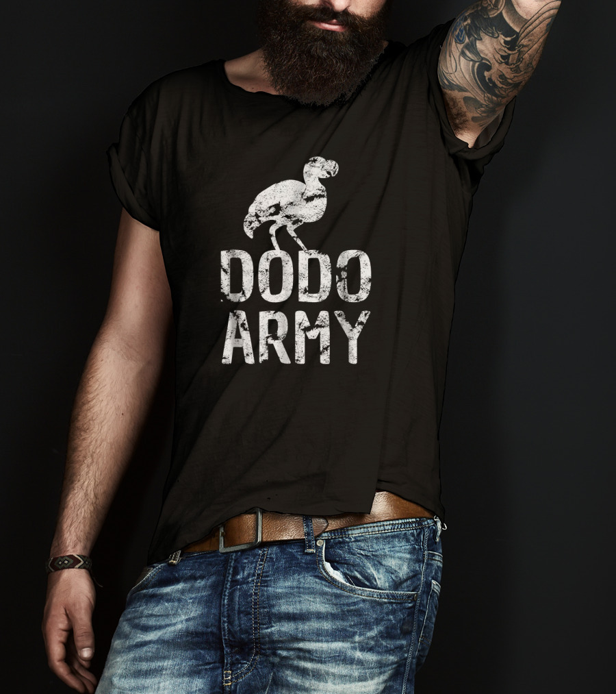 Dodo Army Vintage Style Distressed Look T-Shirt