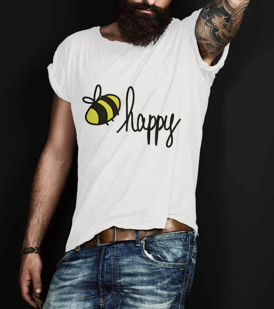 Happy Doodle Bee Handrawn T-Shirt