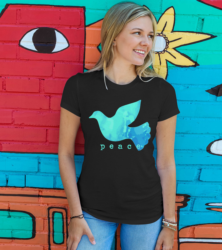 Dove Of Peace Blue Bird Affirma Peace T-Shirt
