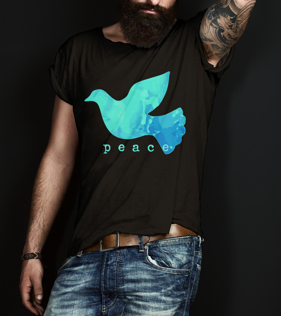 Dove Of Peace Blue Bird Affirma Peace T-Shirt