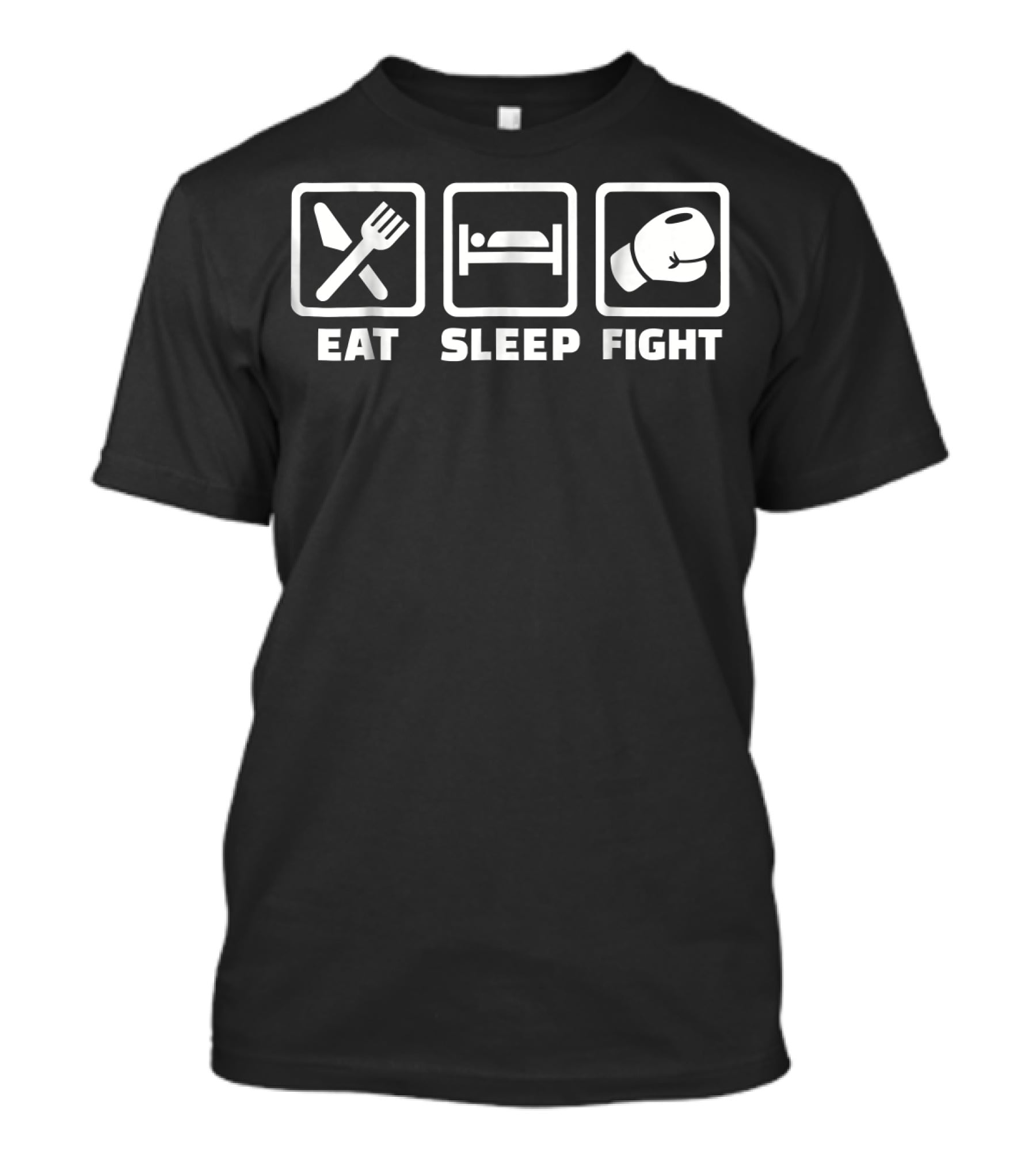Eat Sleep Fight Boxing Gloves T-Shirt
