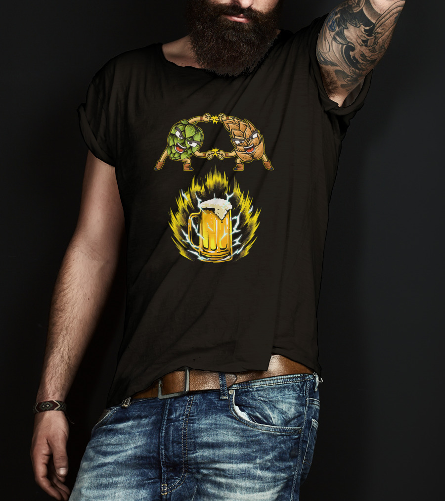 Fusion Power Of Hop And Malt In Funny Beer Love T-Shirt