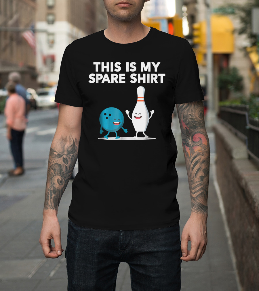 This Is My Spare Shirt Funny Bowling Pin And Ball T-Shirt
