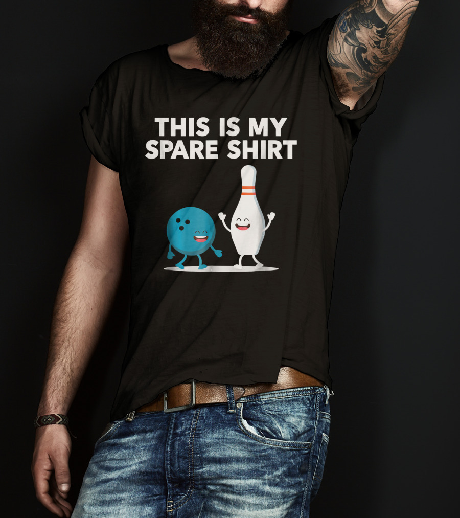 This Is My Spare Shirt Funny Bowling Pin And Ball T-Shirt