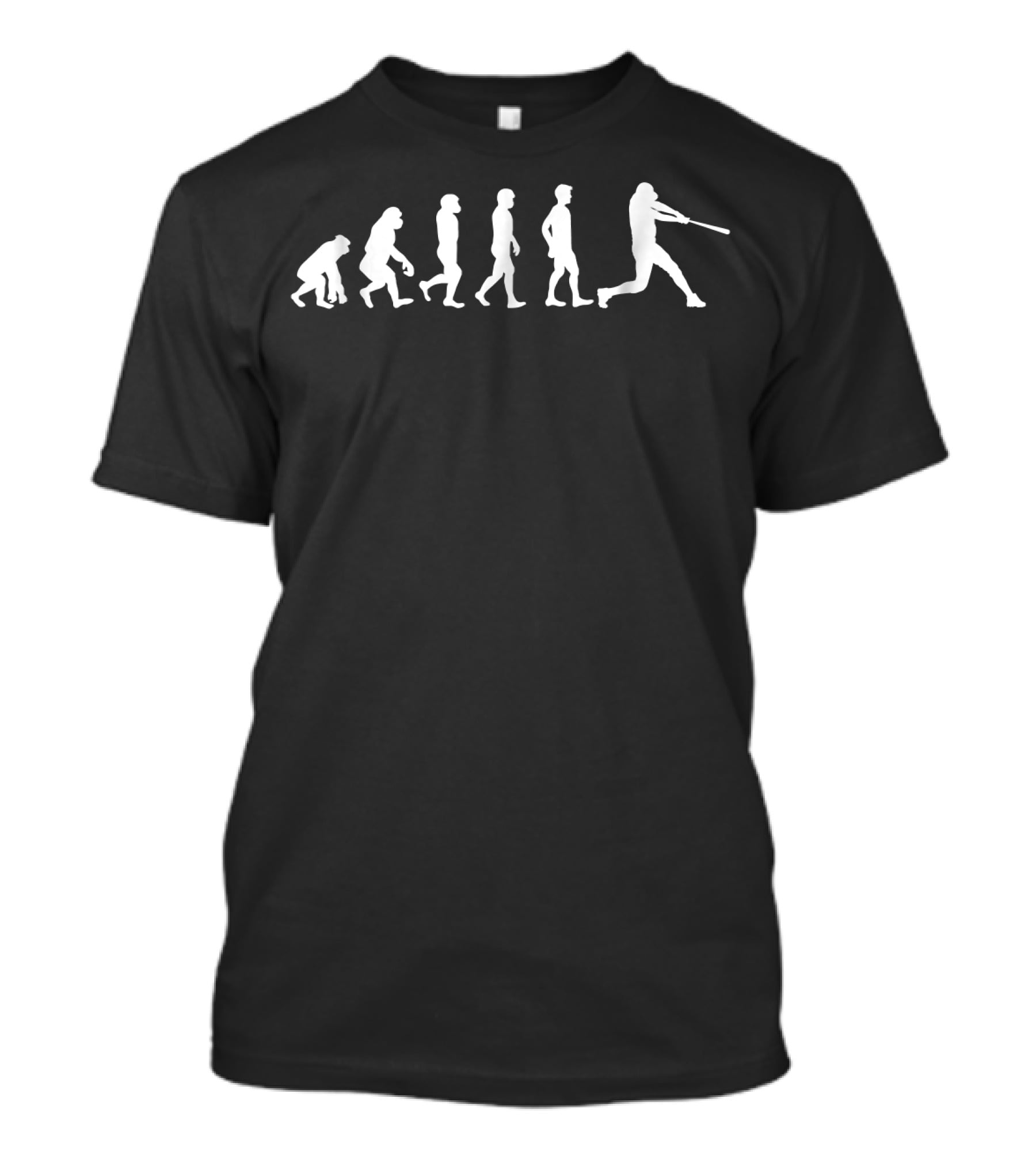 Funny Human Evolution To Baseball Player T-Shirt