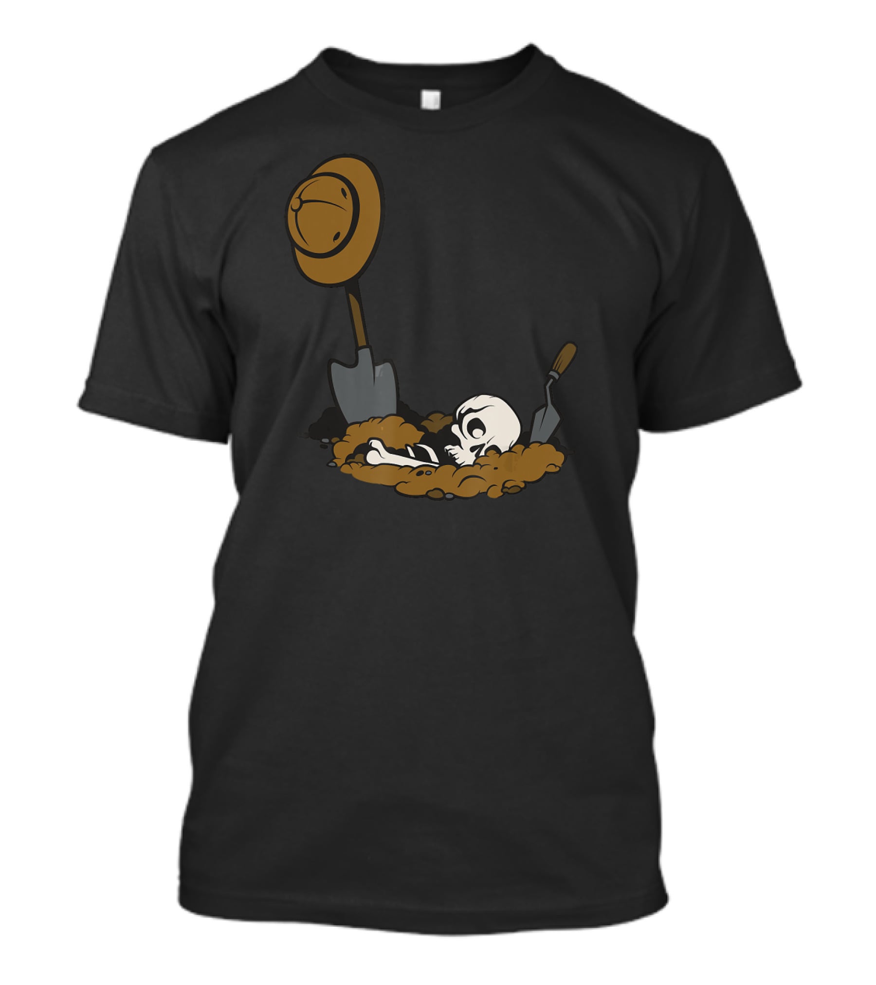 Funny Skull Archaeology Digging Scene T-Shirt