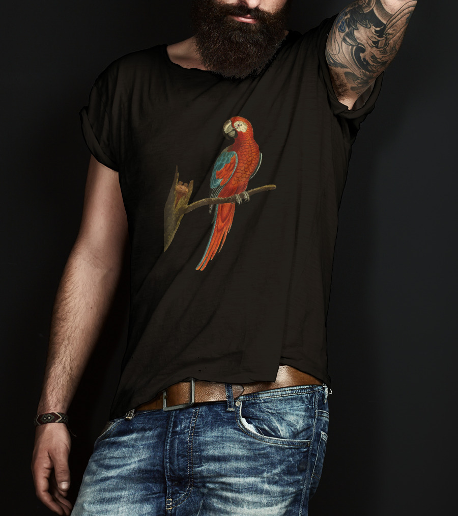 Hawaii Tropical Parrot Halloween Macaw Vibrant Vintage Bird T-Shirt