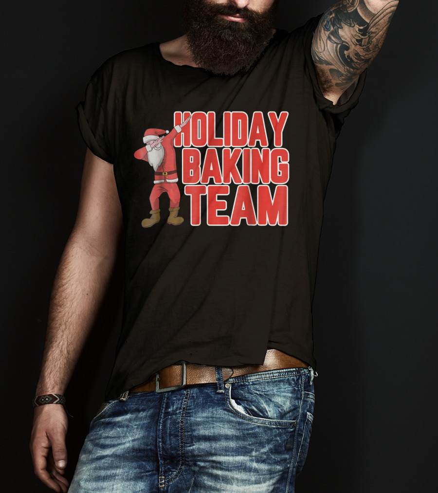 Holiday Baking Team Dabbing Santa T-Shirt