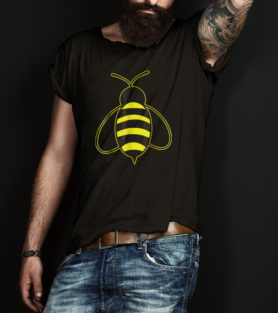 Honey Bumblebee Striped Yellow Black Bee T-Shirt