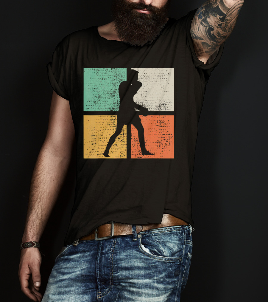 Vintage Boxing Boxer Silhouette Club T-Shirt