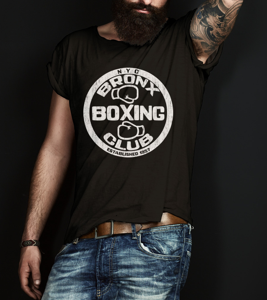 Bronx Boxing Club NYC Established 1957 Squared Circle T-Shirt