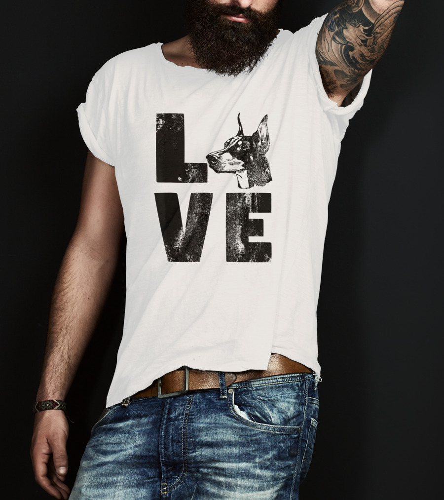 LOVE Doberman Pinscher Dog T-Shirt