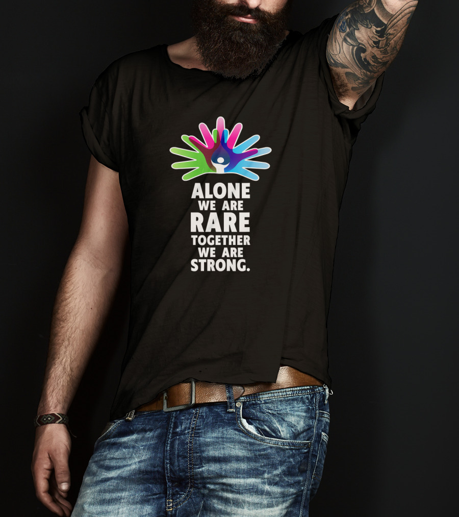Alone We Are Rare Together We Are Strong Multicolored Hands T-Shirt