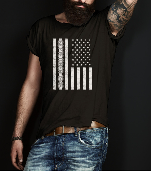 American Flag September 1946 Vintage Style Birth Month T-Shirt
