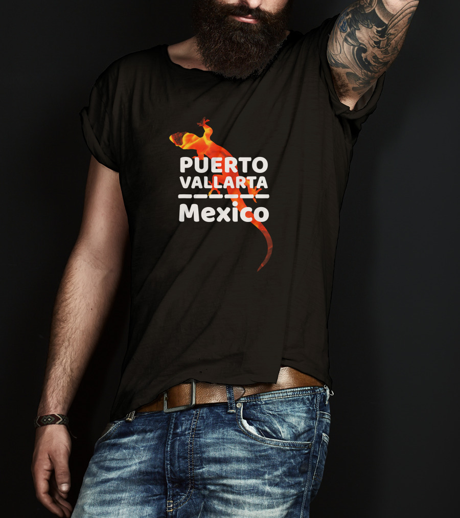 Puerto Vallarta Mexico Sunset Lizard Iguana T-Shirt