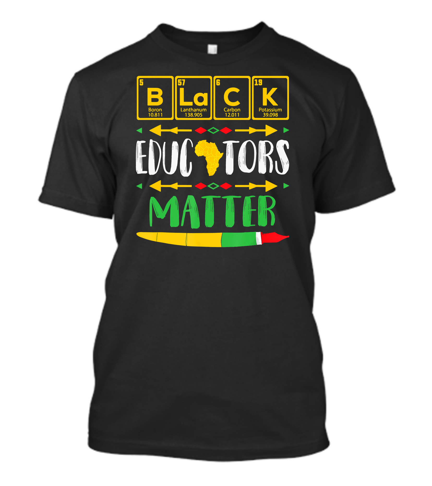 Black Educators Matter Africa Periodic Table T-Shirt