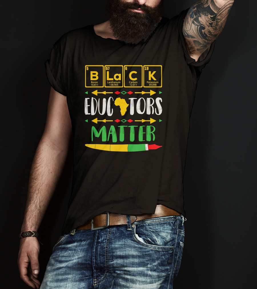 Black Educators Matter Africa Periodic Table T-Shirt