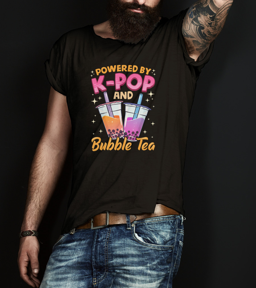 Bubble Tea Powered By K-POP And Music Lover Boba Kore T-Shirt