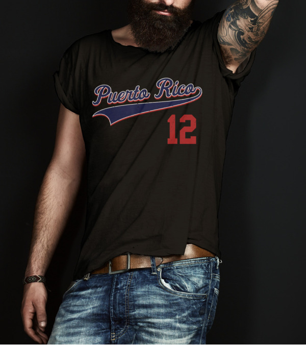 Puerto Rico Beisbol Jersey 12 T-Shirt