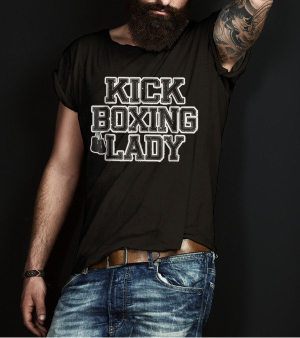 Kick Boxing Lady Christmas Practice Gym T-Shirt
