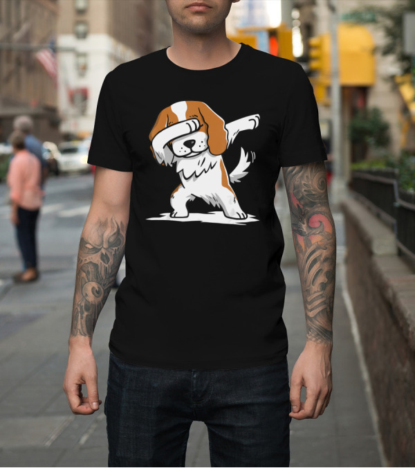 Shirt: Dabbing Cavalier King Charles Spaniel Dab Dance T-Shirt Dabbing Cavalier King Charles Spaniel Dab Dance T-Shirt