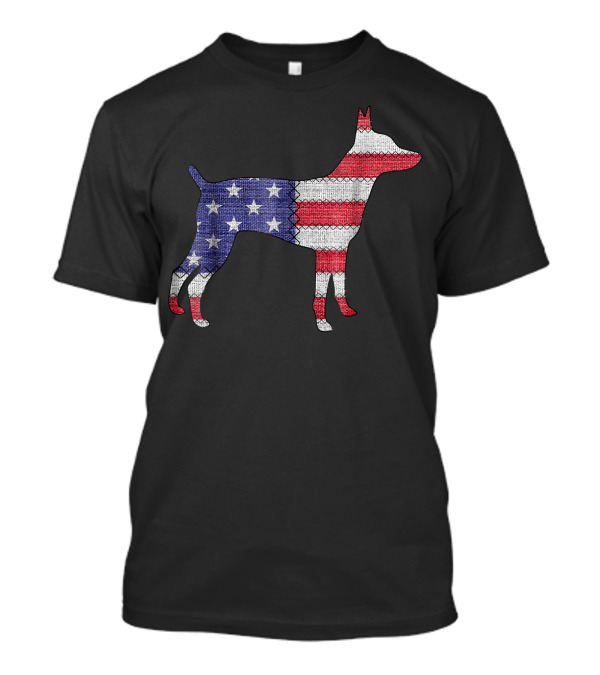Patriotic Teddy Roosevelt Terrier American Flag T-Shirt