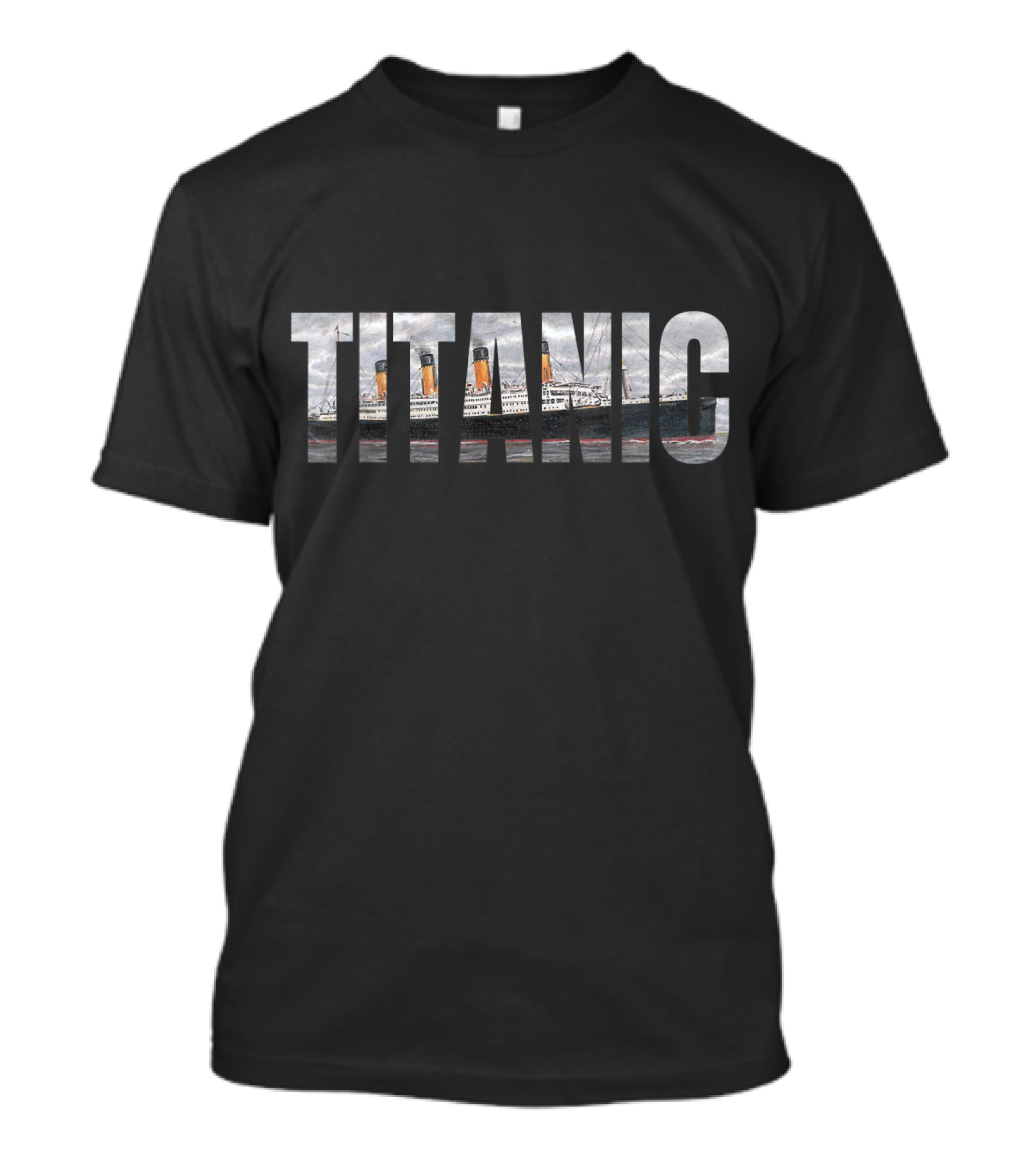 Titanic Sailing Ship 1912 Cruise Vintage Dist Iconic Name T-Shirt