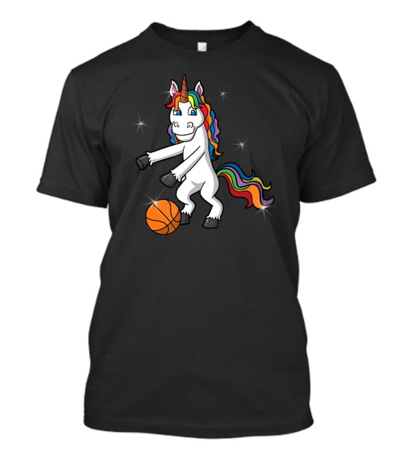 Unicorn Girls Women Floss Like Dancing Basketball T-Shirt