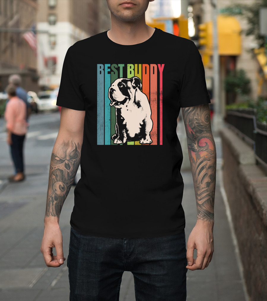 BEST BUDDY Vintage English Bulldog T-Shirt