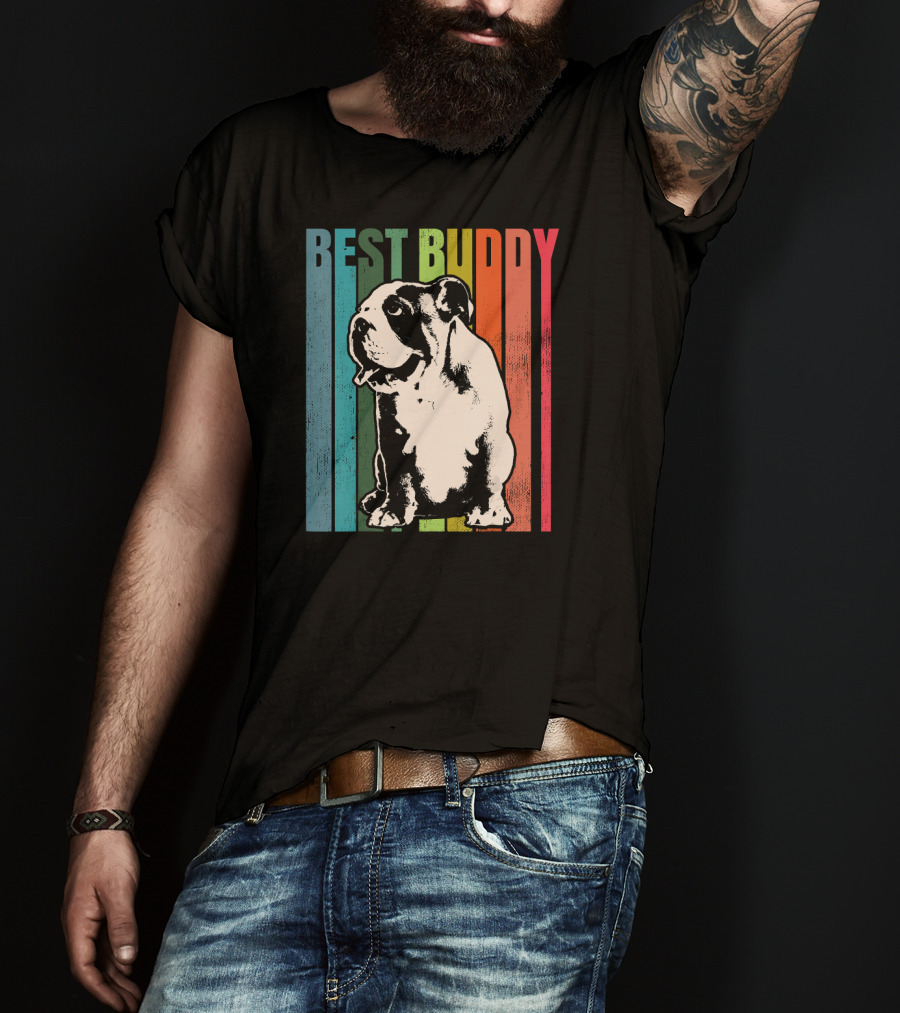 BEST BUDDY Vintage English Bulldog T-Shirt