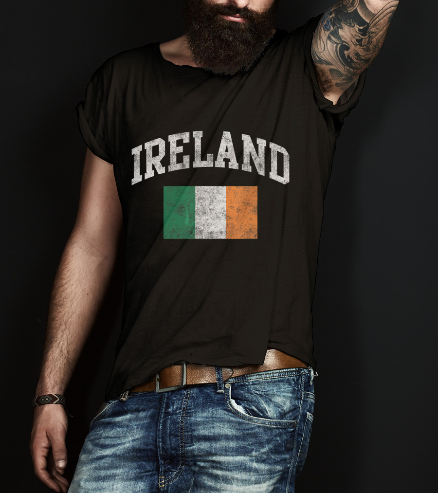 Vintage Ireland Irish Flag Green St. Patrick's Day T-Shirt