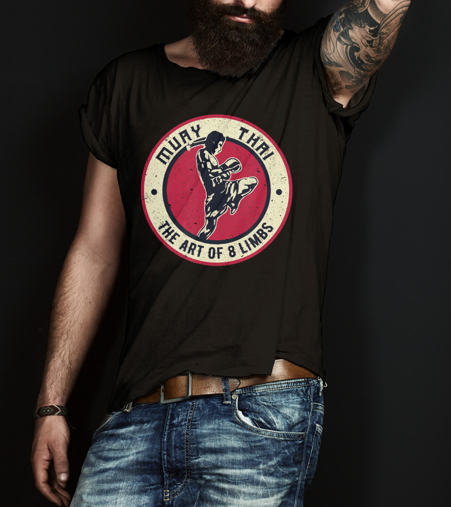 Muay Thai The Art Of 8 Limbs Vintage Boxing Karate T-Shirt
