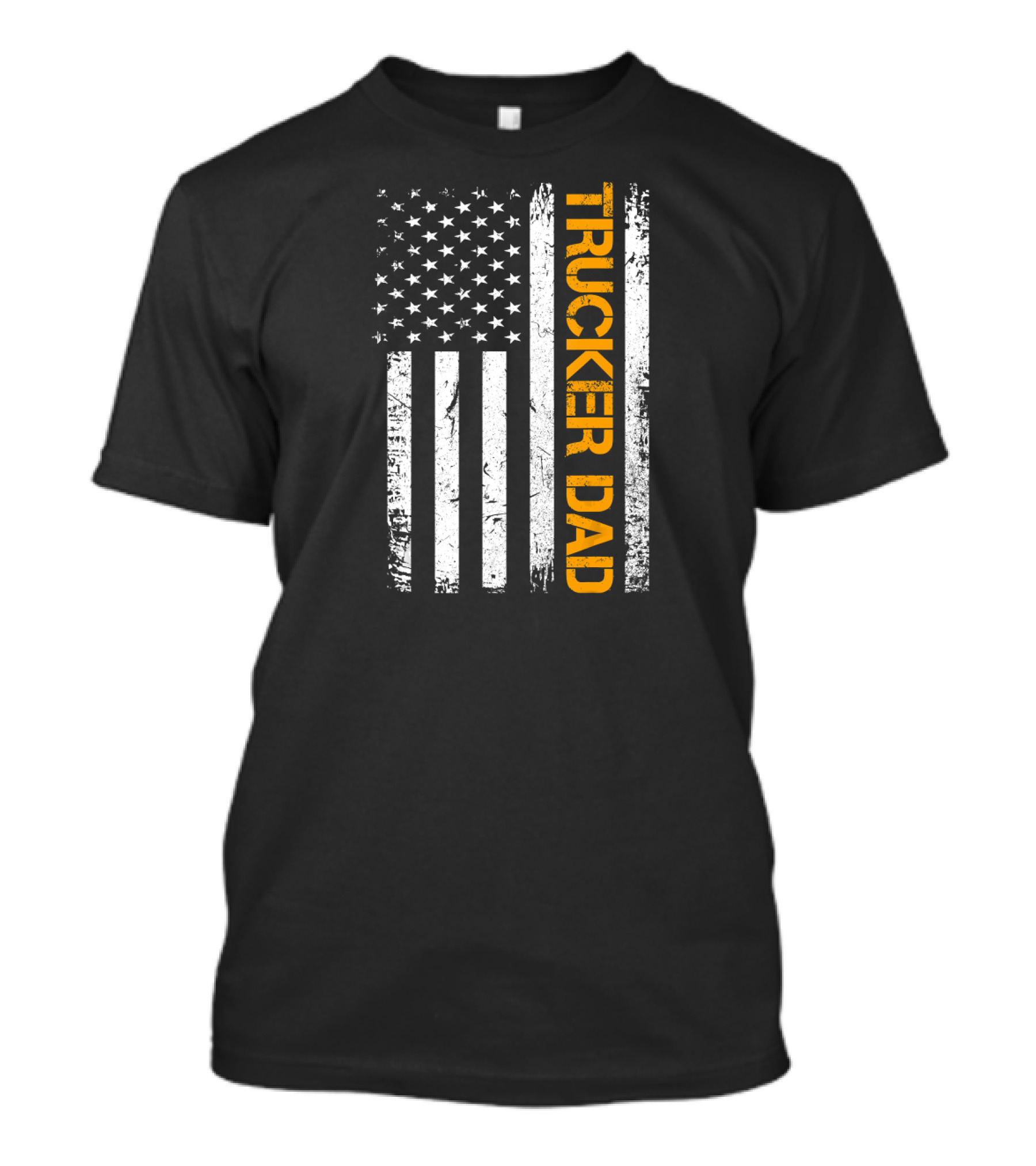Trucker Dad Vintage American Flag USA T-Shirt