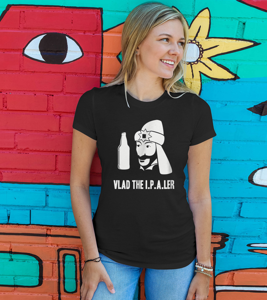 Vlad The I.P.A.er Funny Halloween Dracula Craft Beer Dr T-Shirt